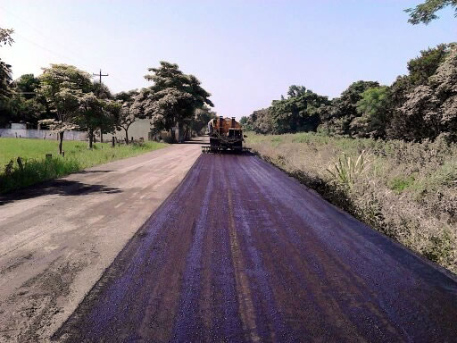 Reconstrucción de base hidráulica y carpeta Asfáltica en Tlalixcoyan, camino la Canelaria