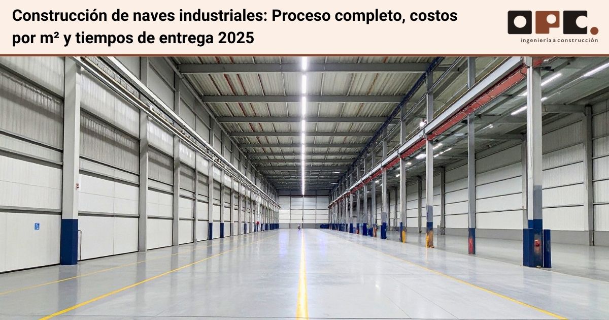 Construcción de naves industriales: Proceso completo, costos por m² y tiempos de entrega 2025